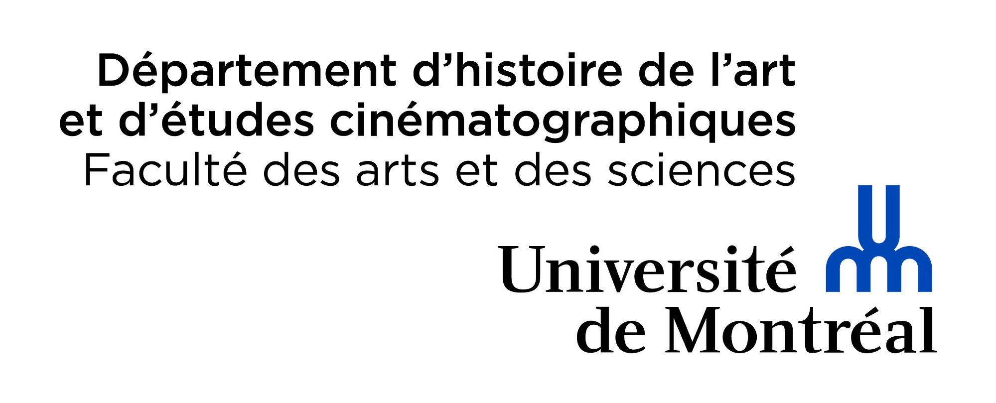 Logo Departement histoire de l'art et études cinématographiques UDEM FAS